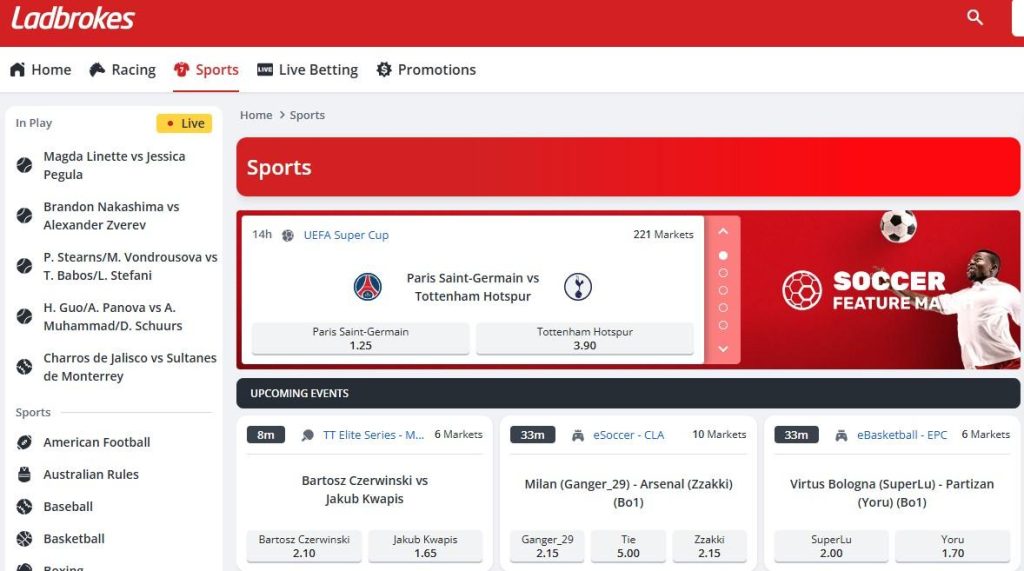 Ladbrokes - Bet365 Alternative