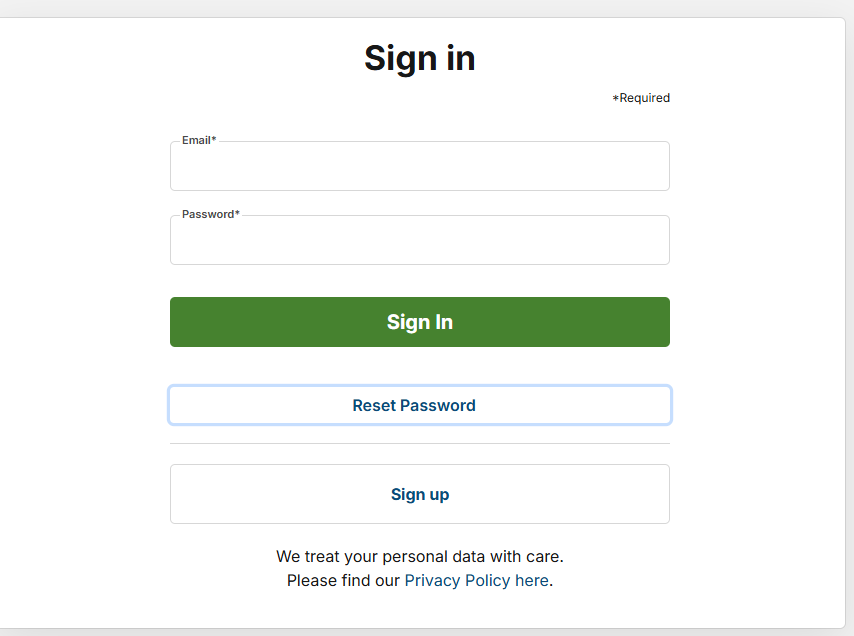Cricket Australia website Sign In Page Cricket Australia website Sign In Page