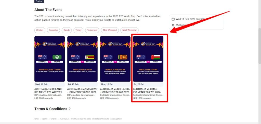 Australia vs Oman Scheduled For February 20, 2026 Australia vs Oman Scheduled For February 20, 2026