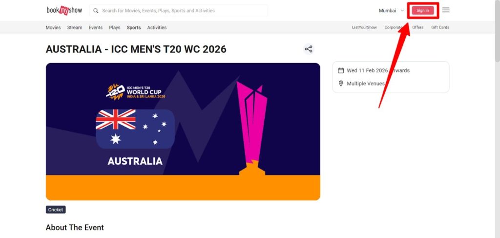 Create an Account or Log In On BookMyShow Create an Account or Log In On BookMyShow